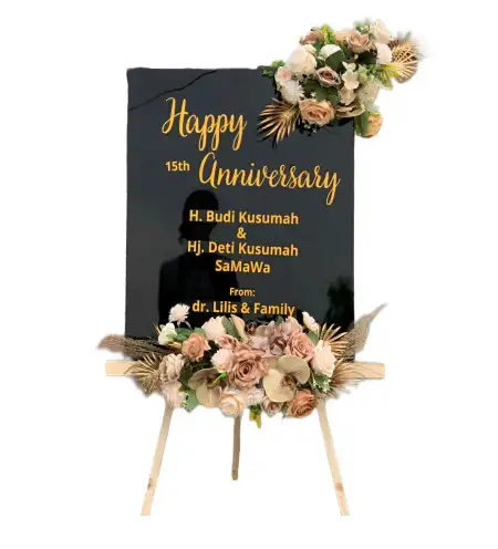 Papan Bunga Akrilik Outdoor Wedding Serpong